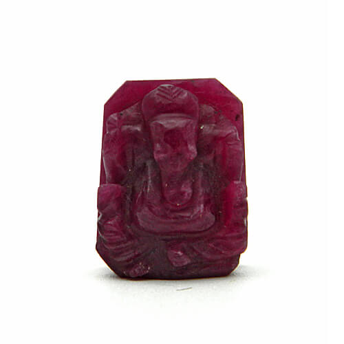 100% Natural Unheated Untreated Carved Ruby Ganesh / Lord Ganesha 