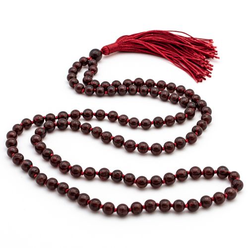 Hessonite Garnet Beads Mala