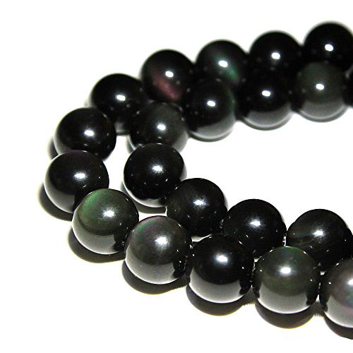 Black Obsidian AAA Quality Beads String - 14 Inch