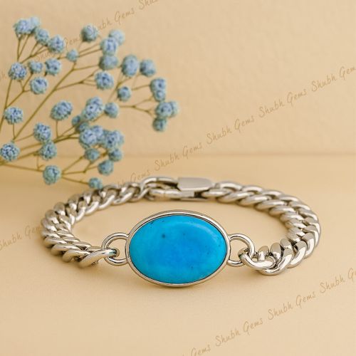 Turquoise (Firoza) Silver Bracelet