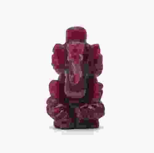 100% Natural Unheated Untreated Carved Ruby Ganesh / Lord Ganesha 