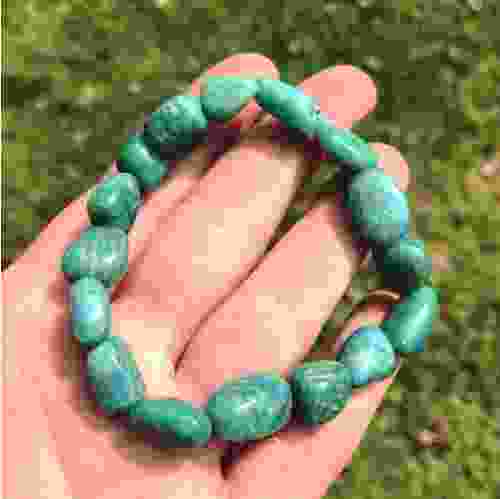 Amazonite tumbled beads bracelet