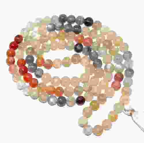 Natural Multicolor Moonstone Tasbih Beads Mala