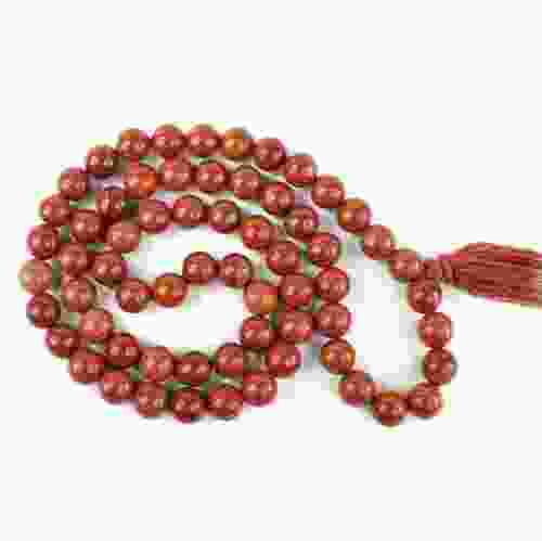 Natural Red Jasper Tasbih Beads Mala