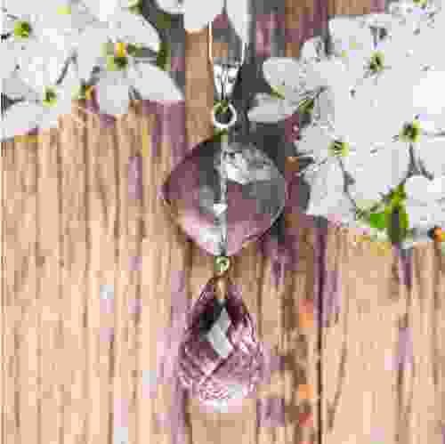 Amethyst & Rose Quartz Silver Pendant