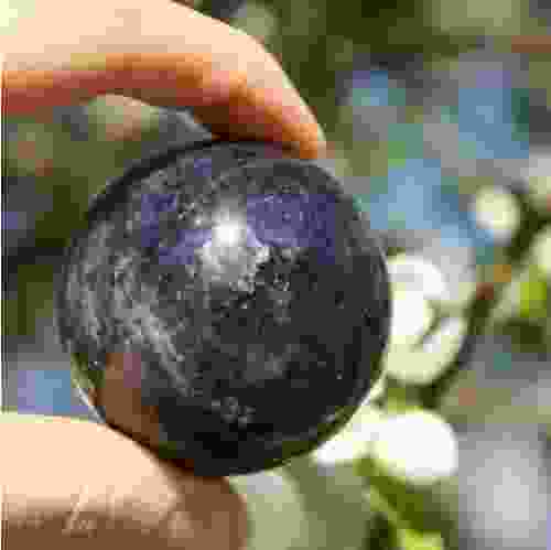 Natural Iolite Crystal Ball