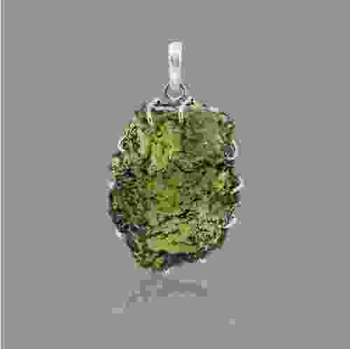 Moldavite Silver Pendant - 20 Grams