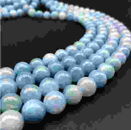Natural Aquamarine AAA Quality Gemstone Beads String