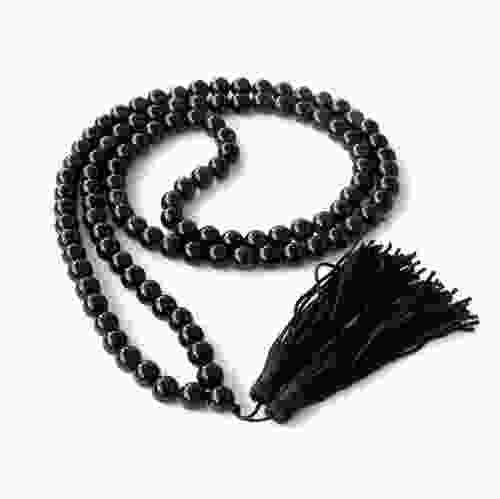 Natural Black Hakik 108 Beads Japa Mala Rosary 24 inch