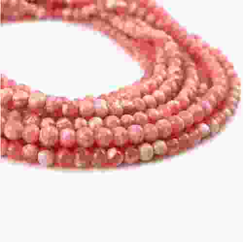 Natural Rhodochrosite AAA Quality Gemstone Beads String