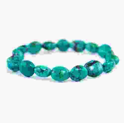 Turquoise (Firoza) Tumbled Beads Bracelet 