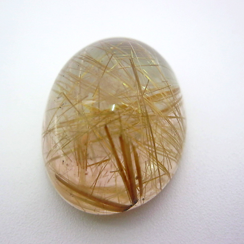 41.19 Carat  Oval Cabochon Natural Golden Rutilated quartz stone