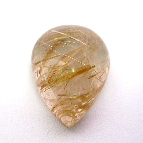 20.85 Carat  Pear Cabochon Natural Golden Rutilated quartz stone