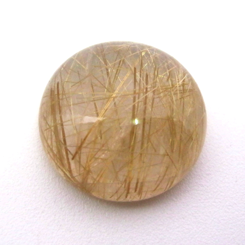 19.50 Carat  Round Cabochon Natural Golden Rutilated quartz stone