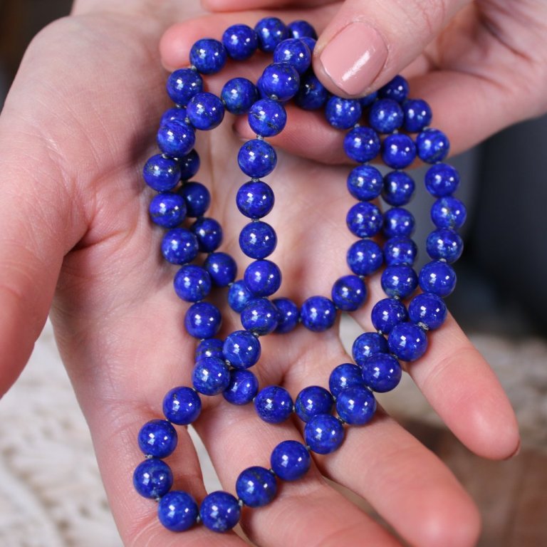 Natural Lapis Lazuli Beads Mala