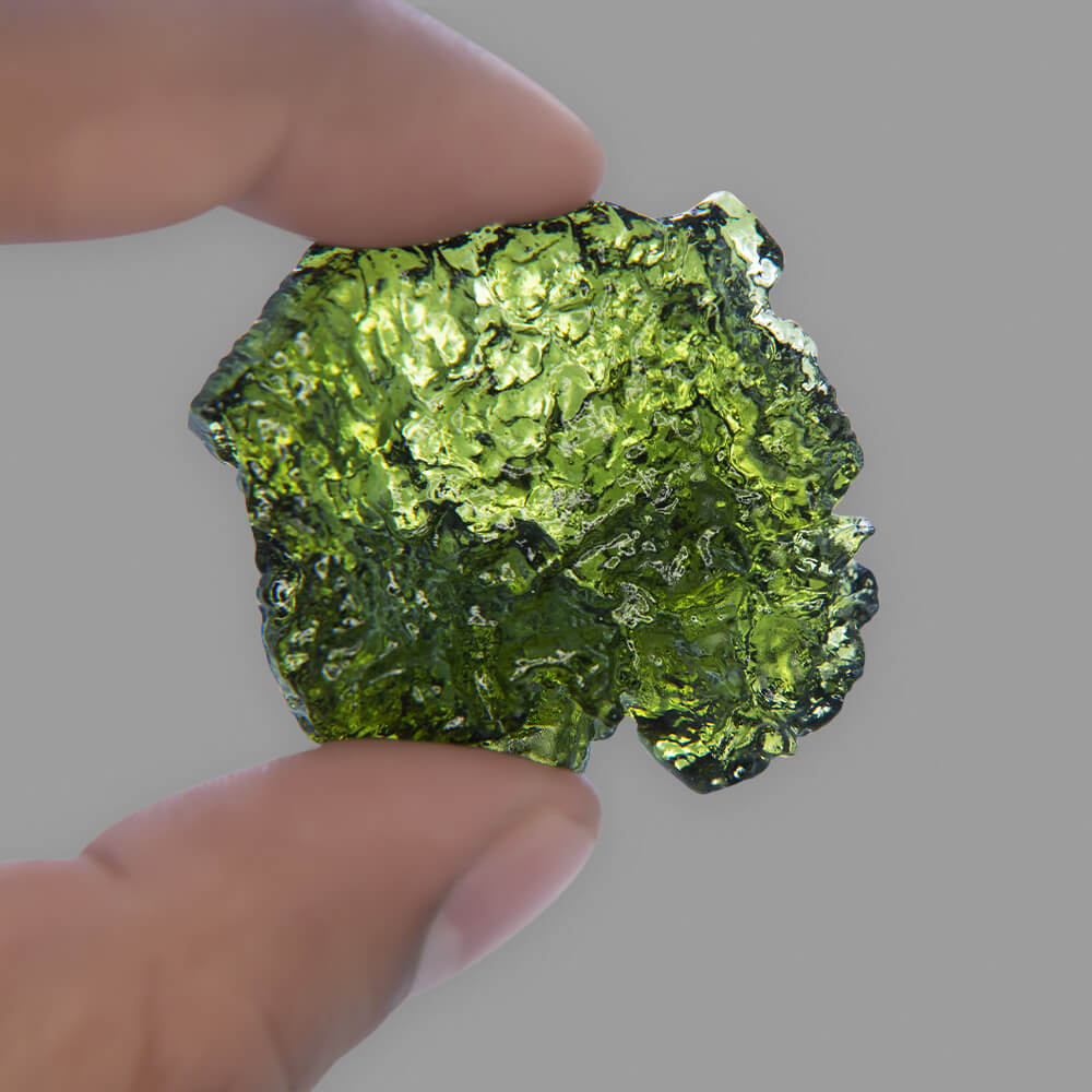 Certified Natural Moldavite Stone - 110.85 Carat