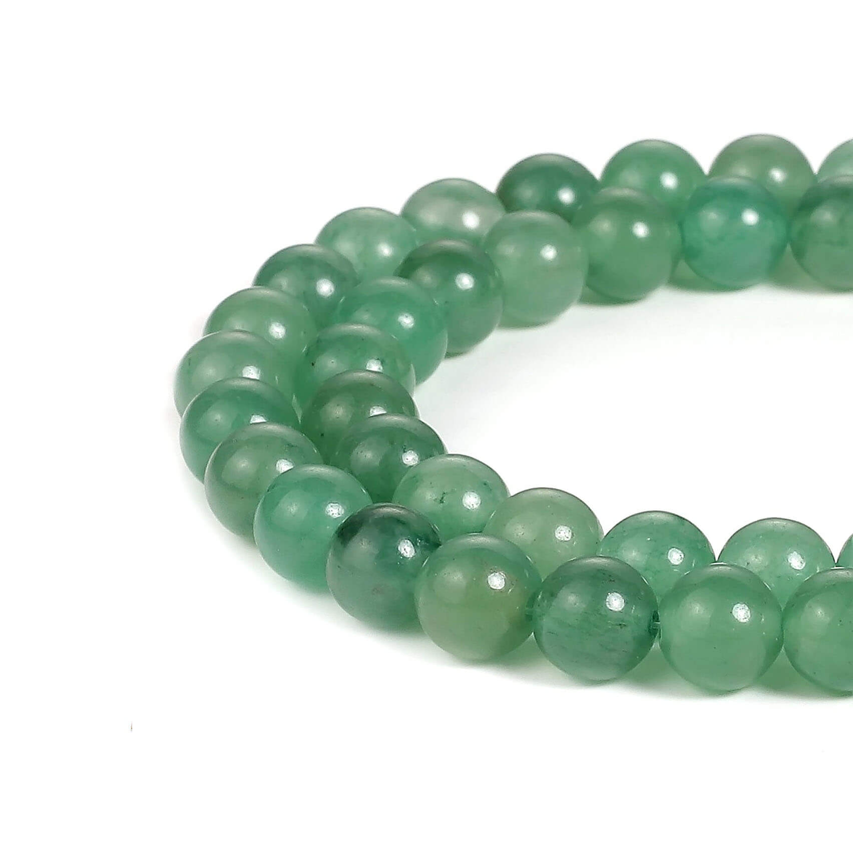 Green Aventurine AAA Quality Beads String - 14 Inch