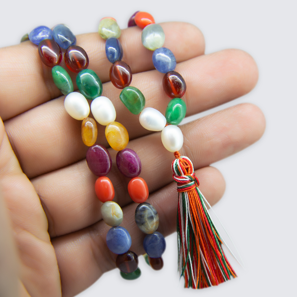 Navratna Beads String (Mala) - 24 Inches