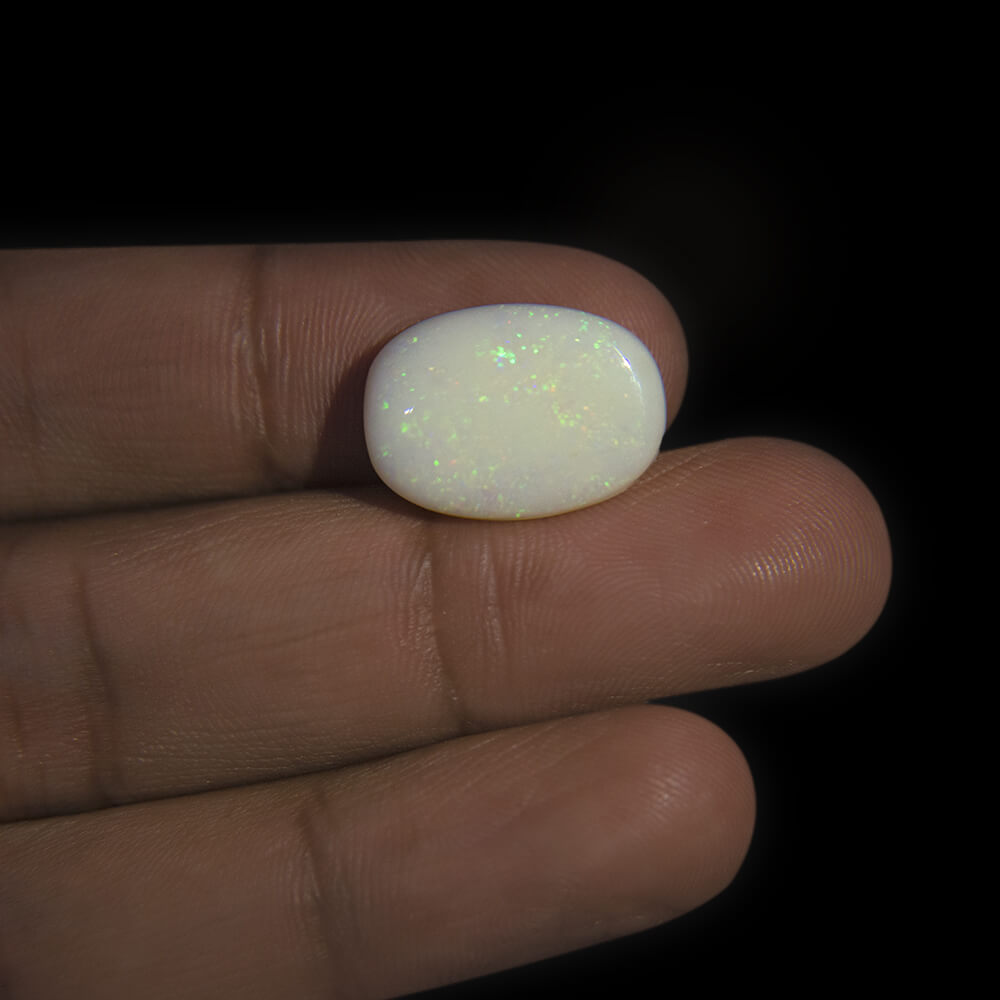White Opal with Fire - 9.06 Carat