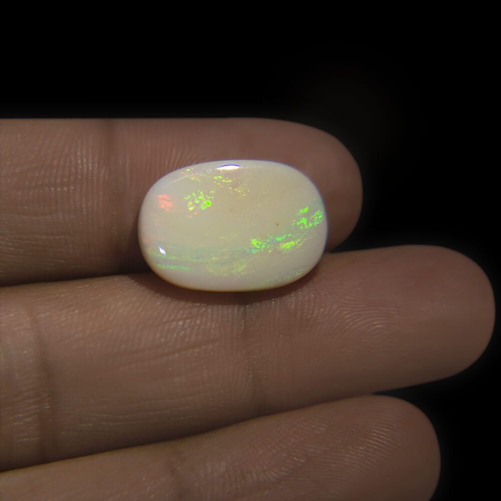 White Opal with Fire - 9.52 Carat