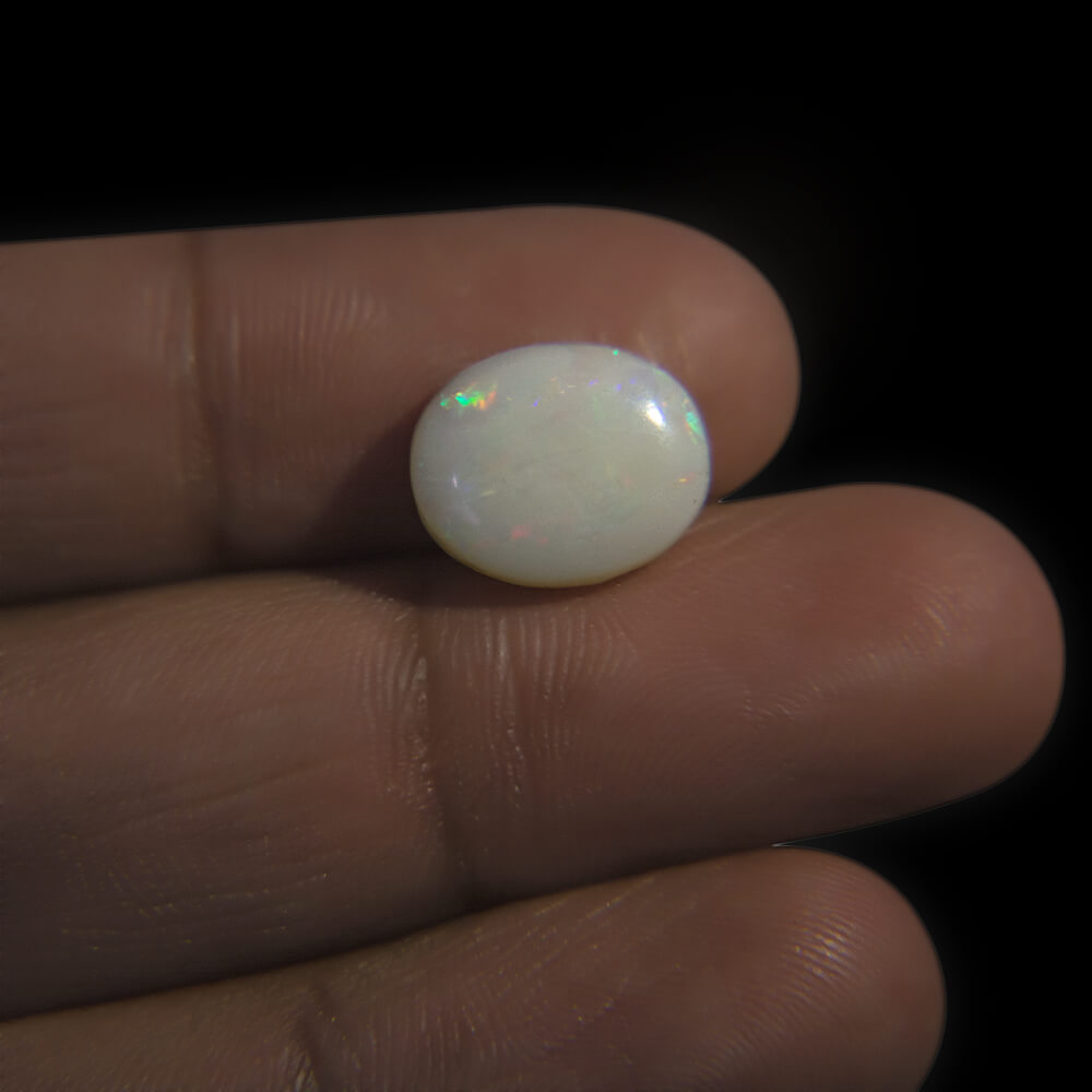 White Opal with Fire - 4.17 Carat