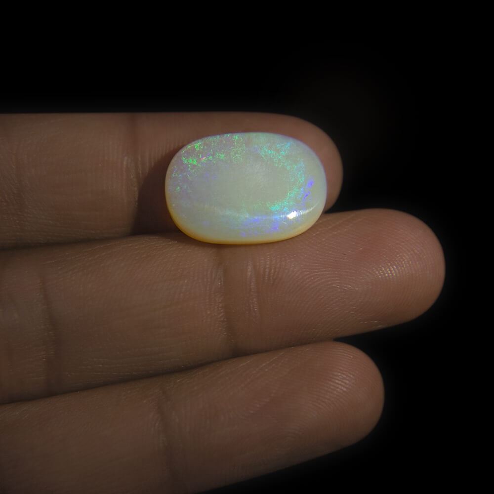 White Opal with Fire - 9.87 Carat