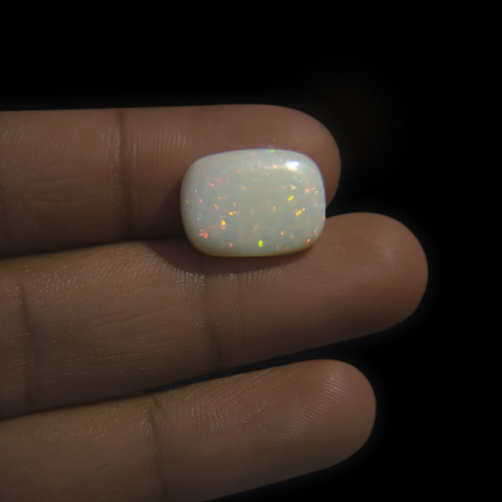 White Opal with Fire - 7.81 Carat
