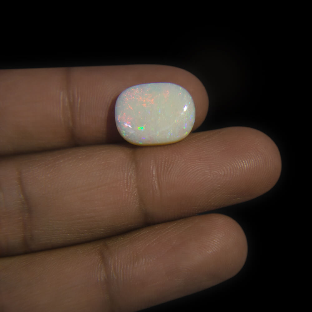 White Opal with Fire - 7.22 Carat