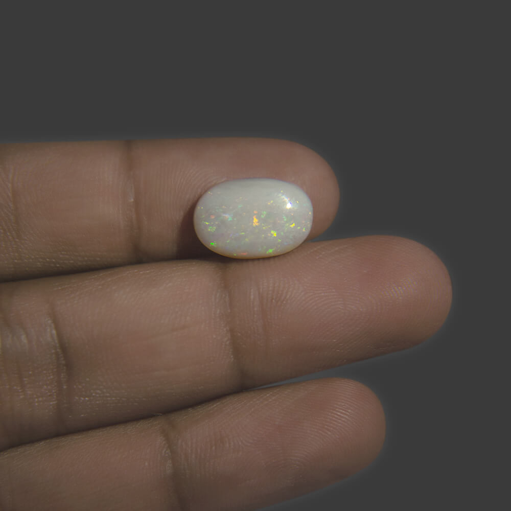 White Opal with Fire - 5.04 Carat