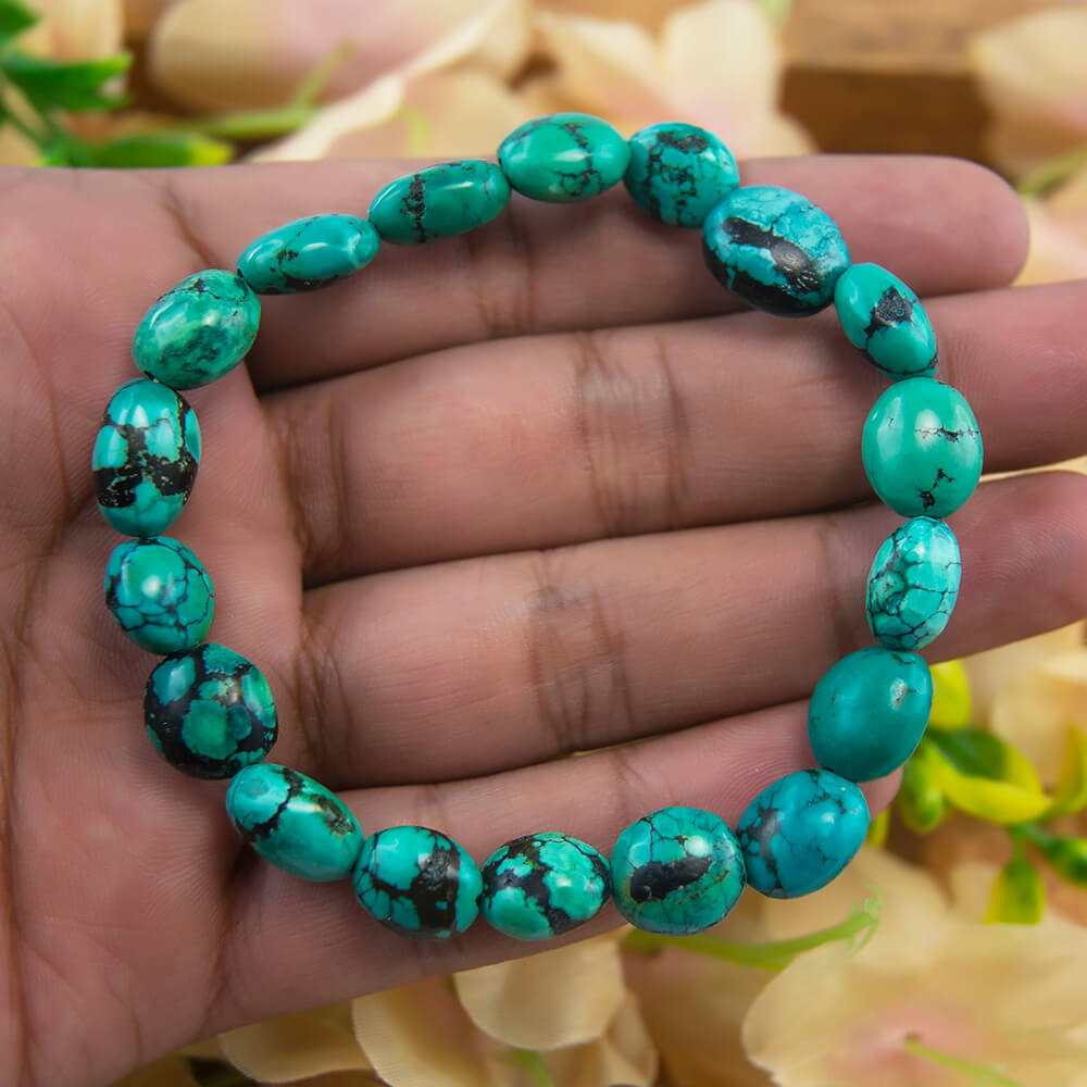 Turquoise Tumble Beads Bracelet